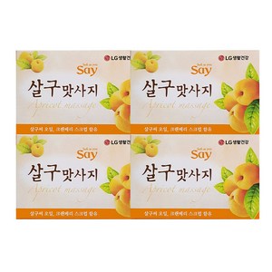 LG생활건강 세이 살구맛사지 비누, 100g, 4개