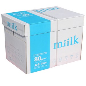 한국제지 밀크 복사용지 80g, A4, 2500매