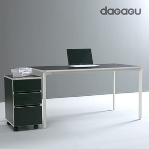 다가구 페르마타 1400 x 800 컴퓨터책상 스탠다드타입, 블랙 상판+블랙 프레임