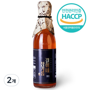 시장쏙 고소한 길이네 참기름, 2개, 300ml