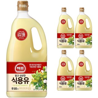 해표 식용유, 1.8L, 5개