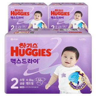 하기스 2024 맥스드라이 밴드형 기저귀 남여공용, 2단계, 174매