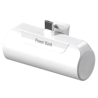 제이원 캡슐 일체형 미니 거치 도킹형 보조배터리 5000mAh