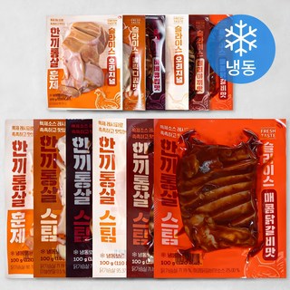 한끼통살 슬라이스 닭가슴살 6종 x 2p 믹스세트 (냉동), 100g, 1개입, 12개