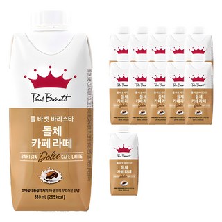 폴바셋 바리스타 돌체 카페 라떼, 330ml, 12개