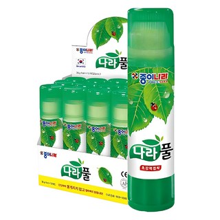 종이나라 투명 딱풀, 35g, 12개