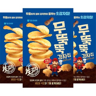 오리온 무뚝뚝감자칩 통후추소금맛, 60g, 3개