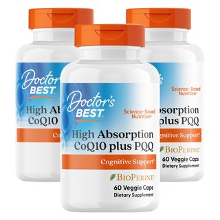 Doctor's BEST 輔酶Q10 Plus PQQ素食膠囊, 60顆, 3罐