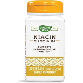 Nature's Way 然萃維 維生素B3菸鹼酸100mg膠囊, 100顆, 1罐