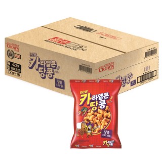 크라운 카라멜콘 땅콩, 72g, 16개