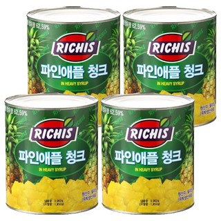 (주)동서 파인애플청크 캔, 3062g, 4개