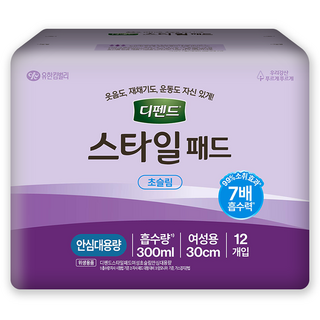 디펜드 여성용 요실금 스타일 패드 성인기저귀 안심대용량 12개입 1개 상품 이미지