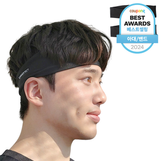 써머텍트 기능성 헤어밴드, 블랙, 2개