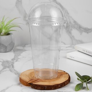 탐사 투명 PET 아이스컵 470ml + 돔뚜껑 (국내 생산), 100개입, 1세트