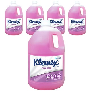 크리넥스 폼솝 핸드워시 로즈라일락향, 4L, 5개