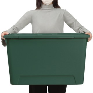 올리빙 도트 리빙박스, 모스그린, 120L, 2개