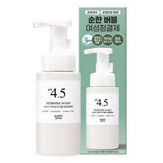 해피바스 PH4.5 약산성 쑥 버블 여성청결제