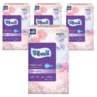 잘풀리는집 리얼실키 천연펄프 미용티슈 2겹, 280매, 24개