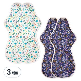 한나패드 면생리대 슈퍼울트라 오버나이트 패드4장 패턴 랜덤발송, 3세트
