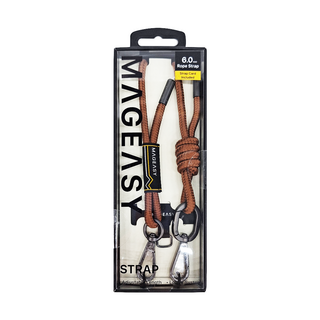 MAGEASY STRAP 掛繩 掛繩片組,6.0mm 繩索,可調節長度, 知性棕, 1組