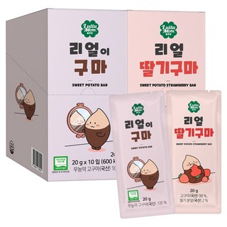 룰루맘 리얼이구마 x 10p + 리얼딸기구마 x 10p, 400g, 1세트