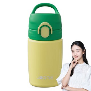 주니 원터치 스테인리스 텀블러 입모아컵 240ml 그린