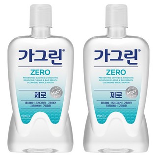 가그린 제로 구강청결제, 1.1L, 2개
