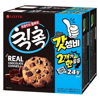 롯데웰푸드 칙촉, 168g, 2개 대표 이미지 - 초코과자 추천