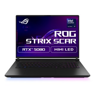 ASUS ROG Strix SCAR 18 RTX 5080 AniMe Matrix 디자인 클로즈업 이미지