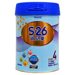 Wyeth 惠氏 S-26 資兒樂幼童成長配方 再升級版 4號, S-HMO助力寶寶成長, 學習發展好夥伴, 3-7歲適用, 3-7歲, 850g, 1罐