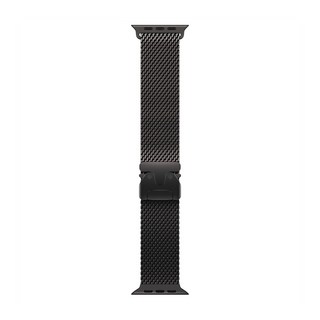 Apple 정품 2024 애플워치 티타늄 밀레니즈 루프, 44/45/46/49mm, Medium, 블랙