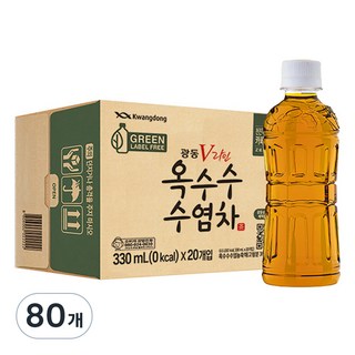 광동옥수수수염차 그린 무라벨, 330ml, 80개