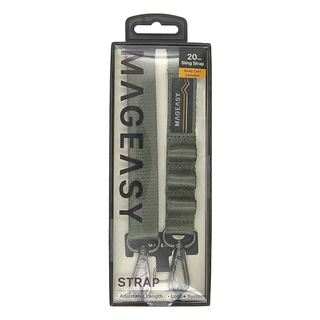 MAGEASY 二合一掛繩 + 掛繩片組 - 20mm寬, 可調節長度, 無畏綠, 1組