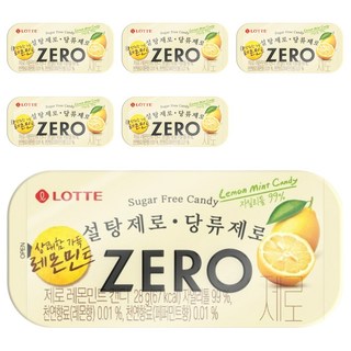 롯데제로 레몬민트 캔디, 28g, 6개