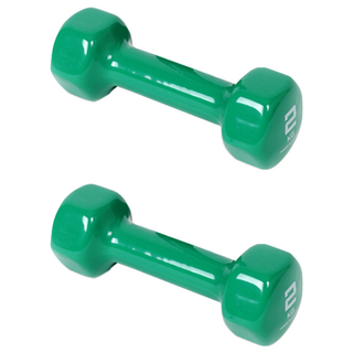 아이워너 PVC 컬러 아령 그린, 2kg, 2개
