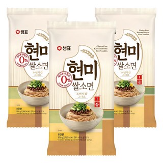 샘표국시 현미 쌀 소면, 800g, 3개