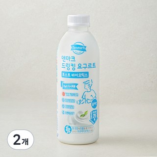덴마크 드링킹 요구르트 포스트 바이오틱스 플레인, 750ml, 1개입, 2개