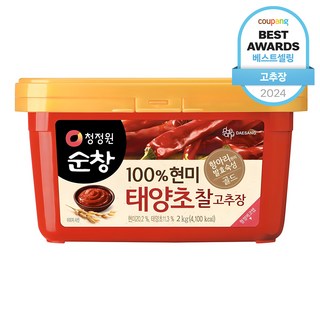 청정원순창 100% 현미 태양초 찰고추장, 2kg, 1개