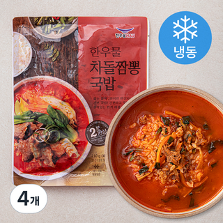 한우물 차돌짬뽕 국밥 (냉동), 210g, 4개