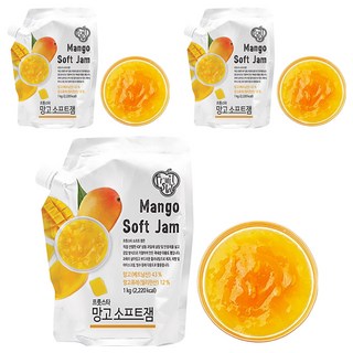 딜라잇가든 망고 소프트 잼, 1kg, 3개
