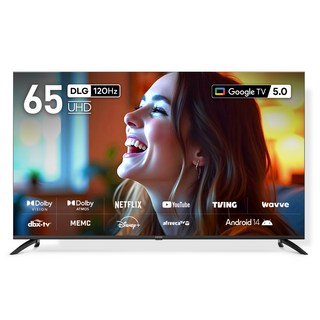 프리즘코리아 4K UHD 구글 5.0 AI DLG 120Hz 스마트TV, CP65G5, 방문설치, 스탠드형, 163.8cm(65인치)