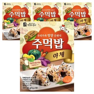 맛있는풍경 주먹밥 야채, 24g, 4개