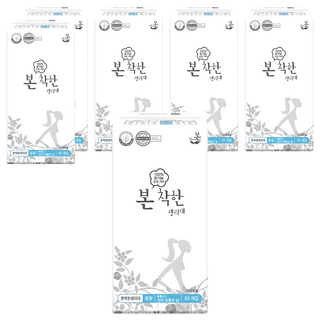 유기농본 착한 생리대 날개형, 중형, 30개입, 6개