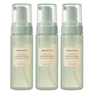 아로마티카 퓨어 앤 소프트 캐모마일 앤 티트리 여성청결제, 170ml, 3개