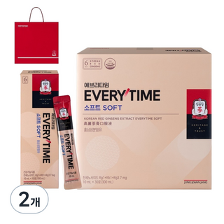 정관장 홍삼정 에브리타임 소프트 + 쇼핑백 세트, 300ml, 2개
