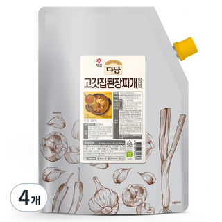 다담 고깃집 된장찌개 양념, 4개, 2kg