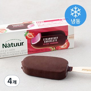 나뚜루 딸기 초콜릿 바 (냉동), 90ml, 1개입, 4개 대표 이미지 - 나뚜루 맛 추천