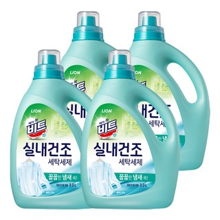 비트 실내건조 일반 드럼 겸용 용기 블루밍가든향 액상세제, 4개, 3L