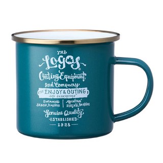 LOGOS 經典琺瑯杯 復古藍 360ml, 1個