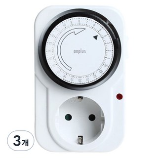 앙플러스 24시간 타이머 멀티탭 1구 TS-MD3, 7.5cm, 3개